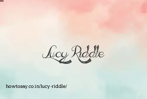 Lucy Riddle