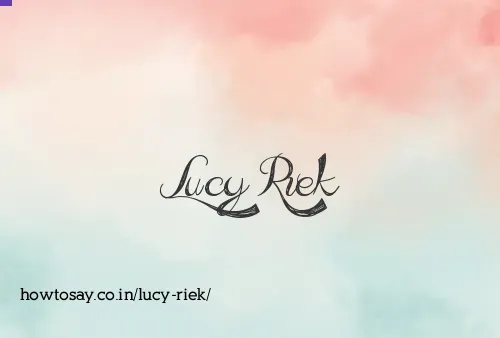 Lucy Riek
