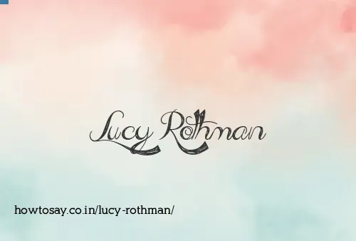 Lucy Rothman