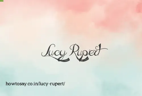 Lucy Rupert