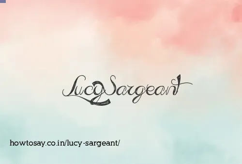 Lucy Sargeant