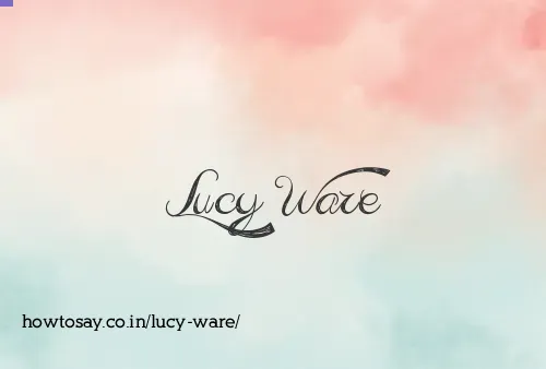 Lucy Ware