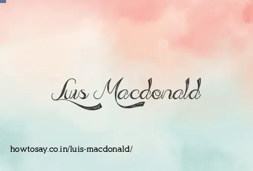 Luis Macdonald
