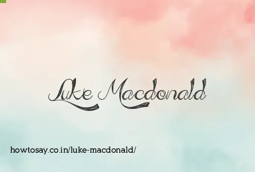 Luke Macdonald