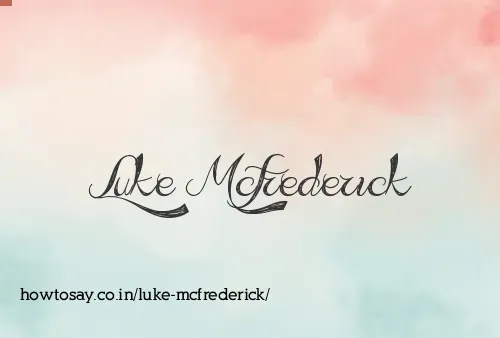 Luke Mcfrederick