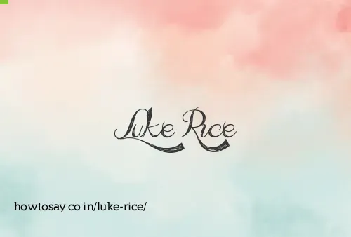 Luke Rice