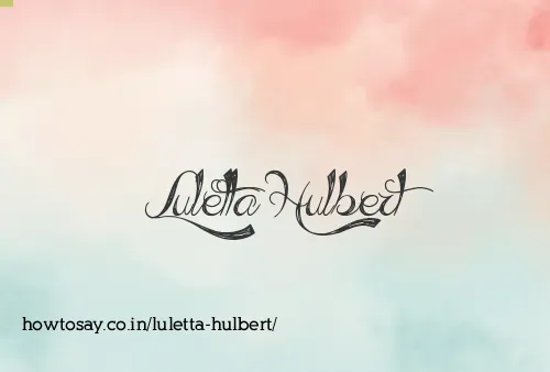 Luletta Hulbert