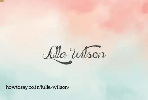 Lulla Wilson