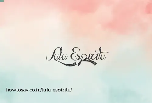 Lulu Espiritu