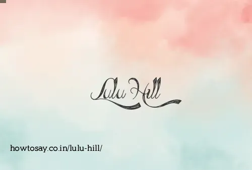 Lulu Hill