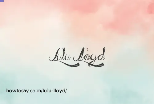 Lulu Lloyd