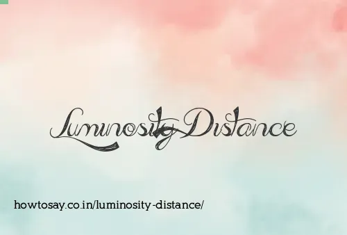 Luminosity Distance