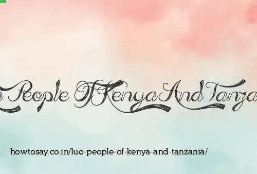Luo People Of Kenya And Tanzania
