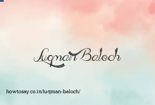 Luqman Baloch