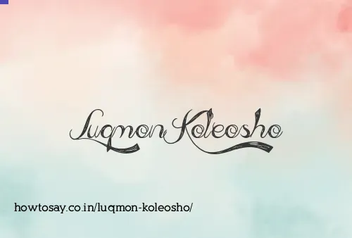 Luqmon Koleosho