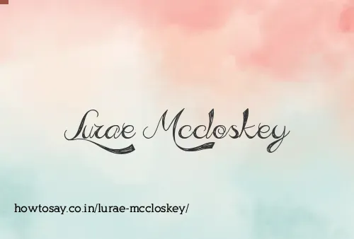 Lurae Mccloskey