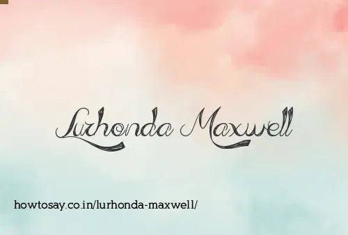 Lurhonda Maxwell