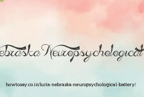 Luria Nebraska Neuropsychological Battery