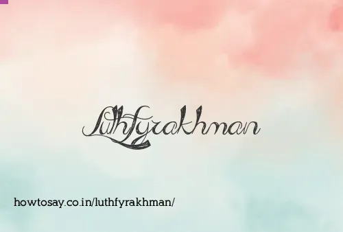 Luthfyrakhman