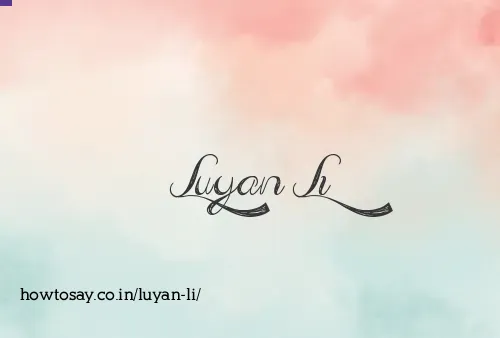 Luyan Li