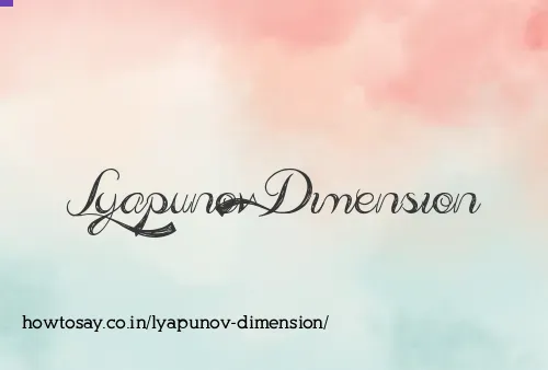 Lyapunov Dimension