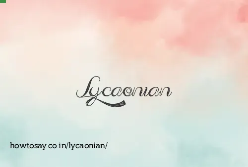 Lycaonian