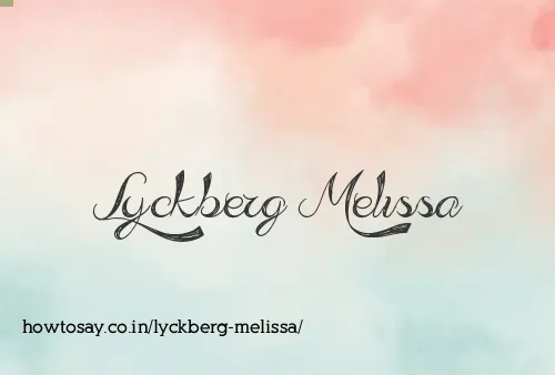 Lyckberg Melissa