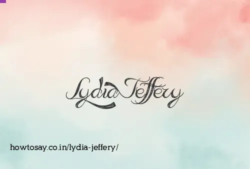 Lydia Jeffery