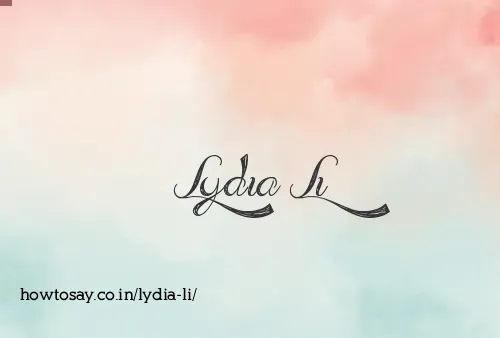 Lydia Li