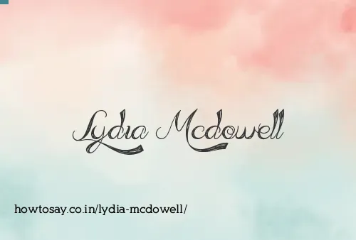 Lydia Mcdowell