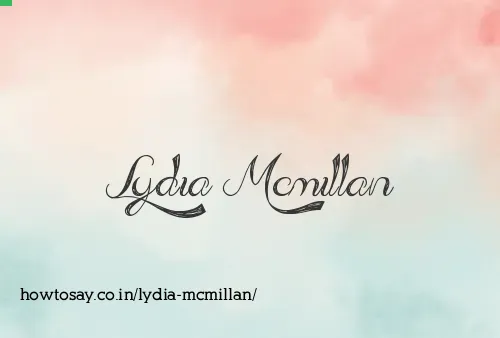 Lydia Mcmillan