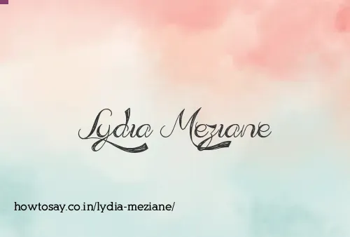 Lydia Meziane