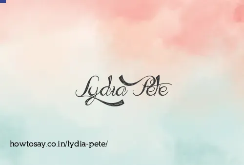 Lydia Pete