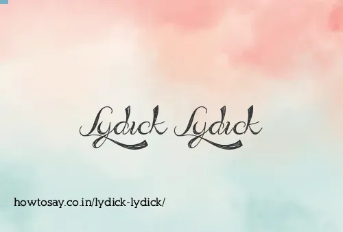 Lydick Lydick
