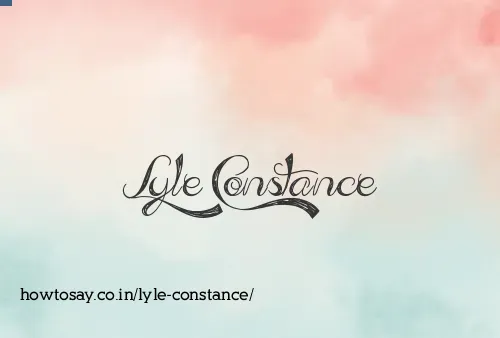 Lyle Constance