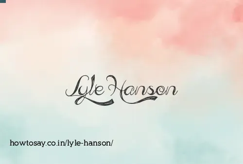 Lyle Hanson