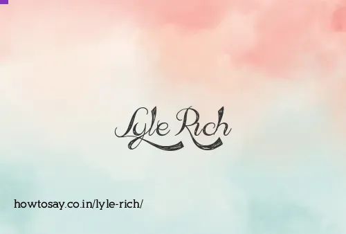 Lyle Rich