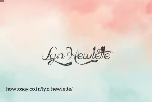 Lyn Hewlette