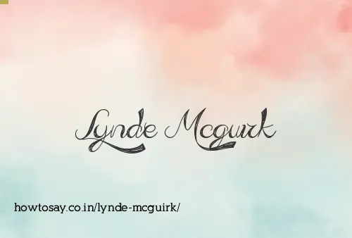 Lynde Mcguirk