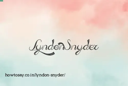 Lyndon Snyder