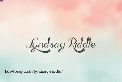 Lyndsay Riddle
