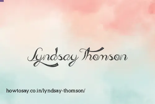Lyndsay Thomson