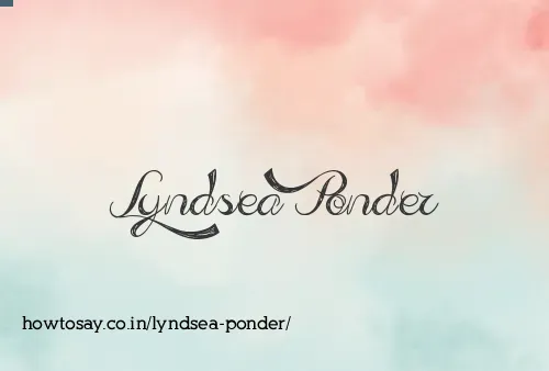 Lyndsea Ponder