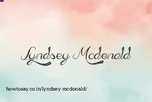 Lyndsey Mcdonald