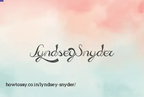 Lyndsey Snyder