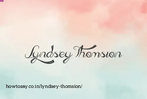 Lyndsey Thomsion