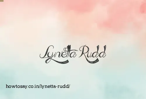 Lynetta Rudd