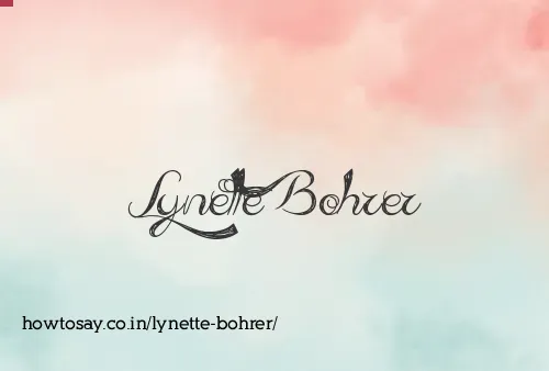 Lynette Bohrer