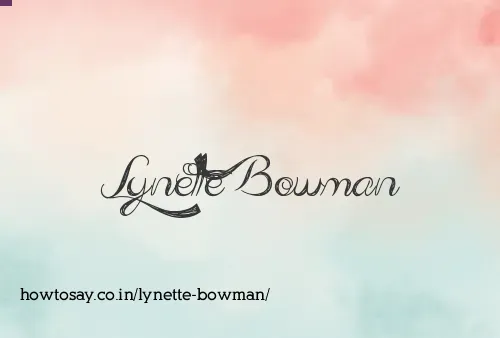 Lynette Bowman