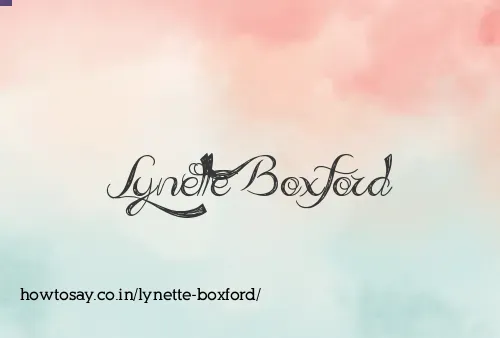 Lynette Boxford